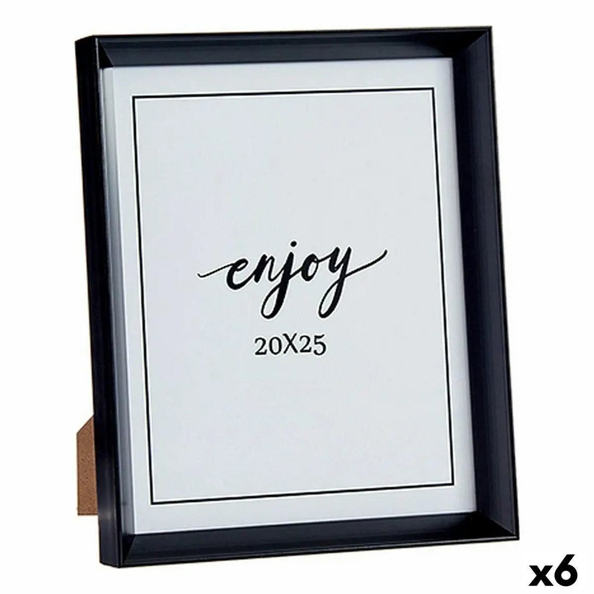 Cadre photo 22,2 x 3,5 x 27,3 cm Noir Plastique verre (6 Unités) Mamm
