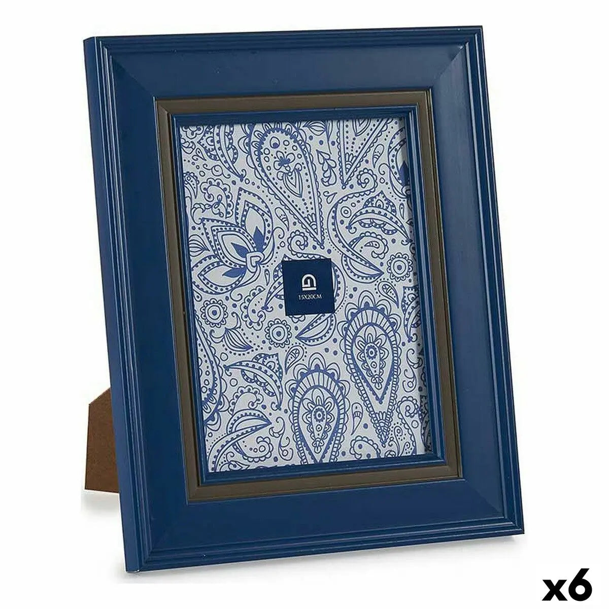Cadre photo 23 x 28 x 2 cm Verre Bleu Plastique (6 Unités) Mamm
