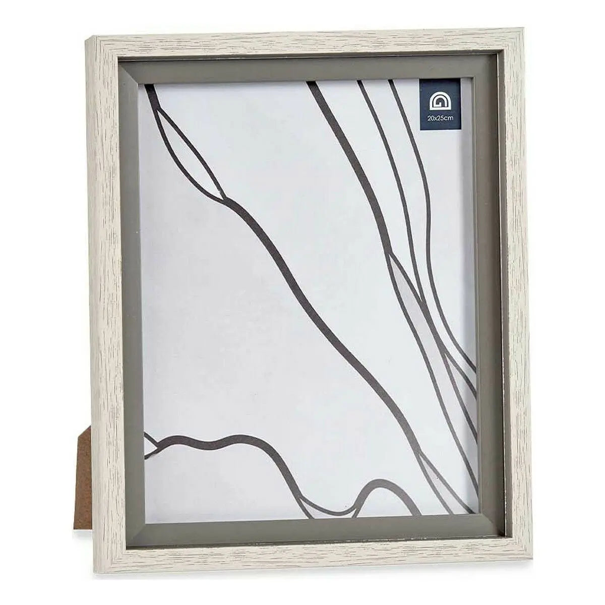Cadre photo 24 x 2 x 29 cm Verre Gris Bois Marron Plastique (6 Unités) Mamm