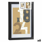 Cadre photo 24 x 2,5 x 32,5 cm Noir verre Bois MDF (6 Unités) Mamm