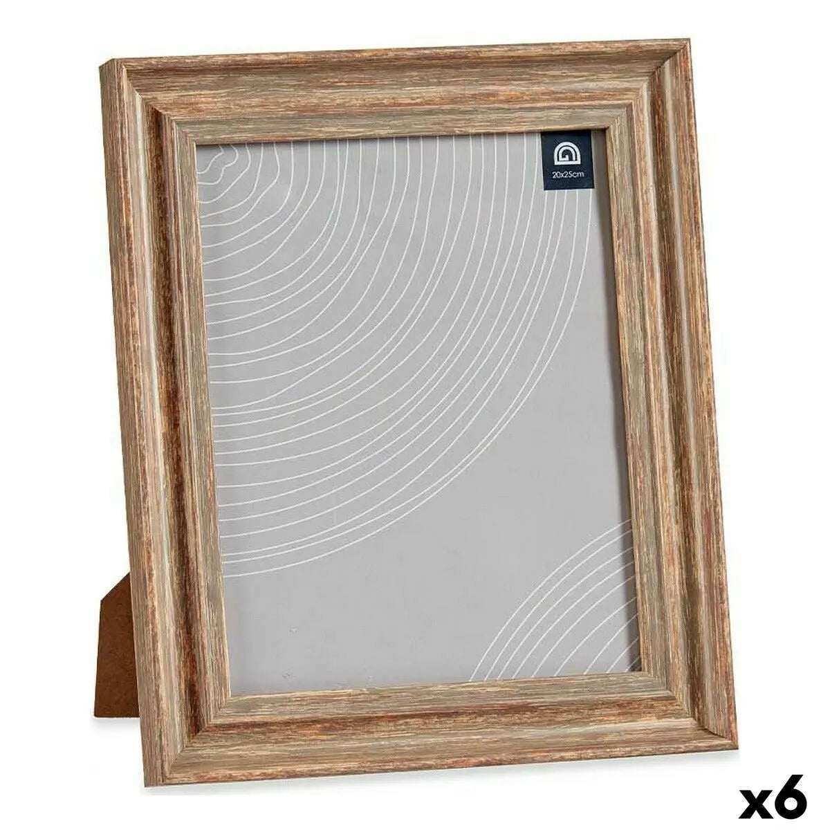 Cadre photo 26 x 2 x 31 cm Verre Bois Marron Cuivre Plastique (6 Unités) Mamm