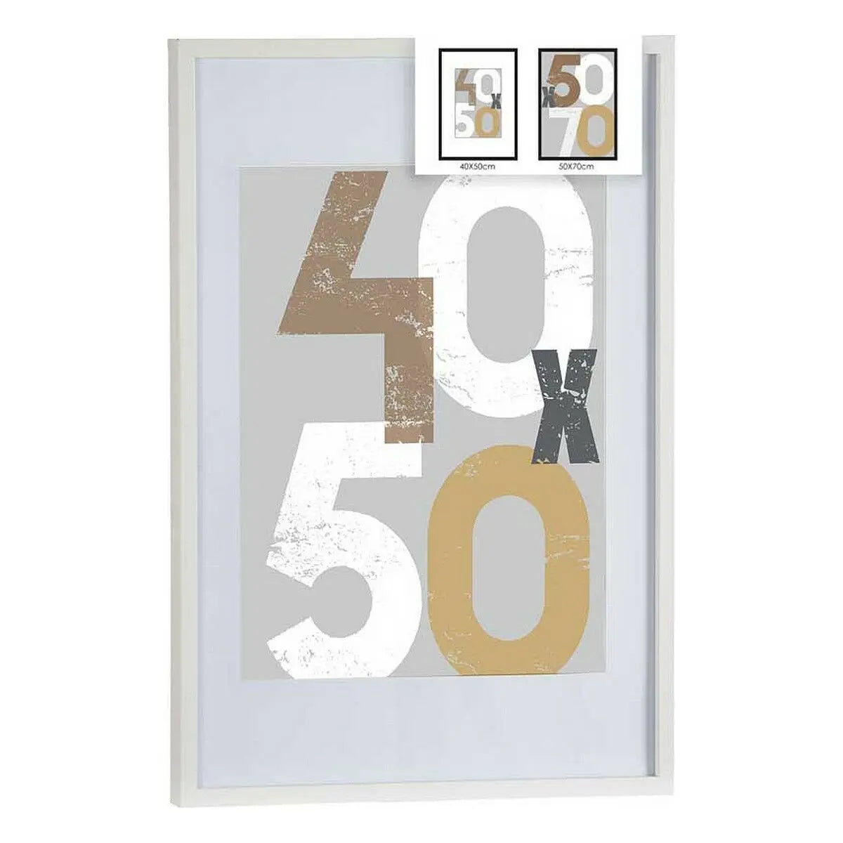 Cadre photo 52,5 x 2,5 x 72,5 cm Blanc Plastique Bois MDF (6 Unités) Mamm