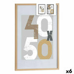 Cadre photo 52,5 x 2,5 x 72,5 cm Naturel Plastique Bois MDF (6 Unités) Mamm