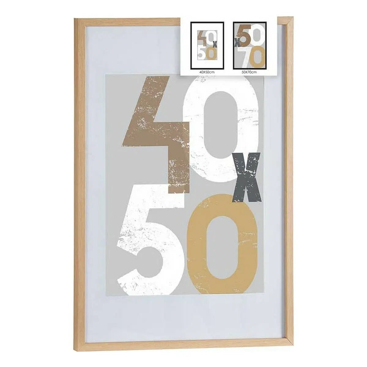 Cadre photo 52,5 x 2,5 x 72,5 cm Naturel Plastique Bois MDF (6 Unités) Mamm