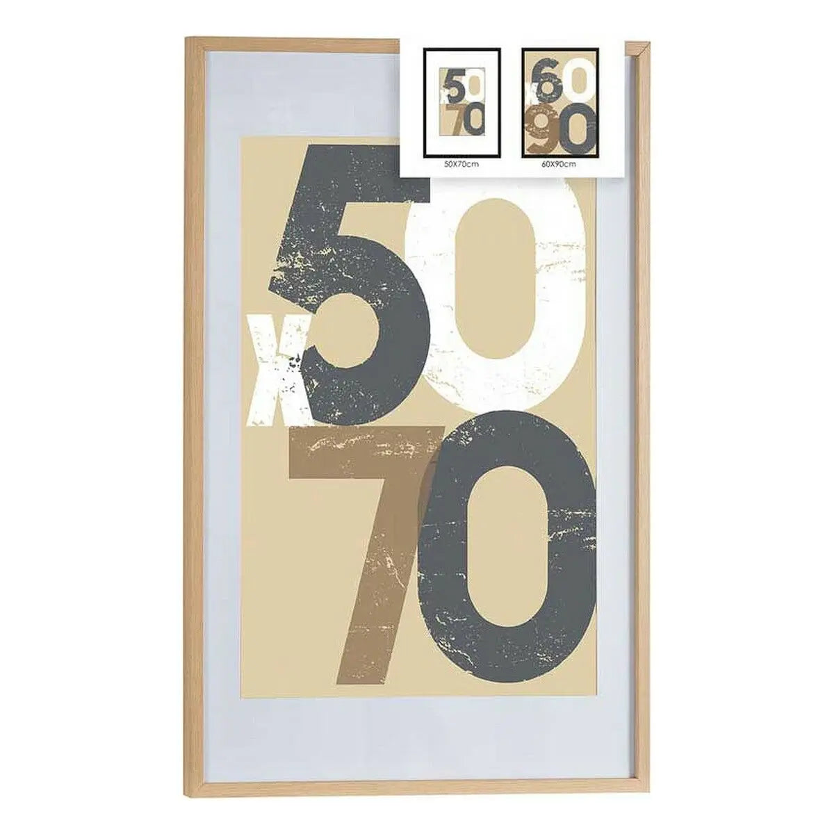 Cadre photo 62,5 x 2,5 x 92,5 cm Naturel Plastique Bois MDF (6 Unités) Mamm