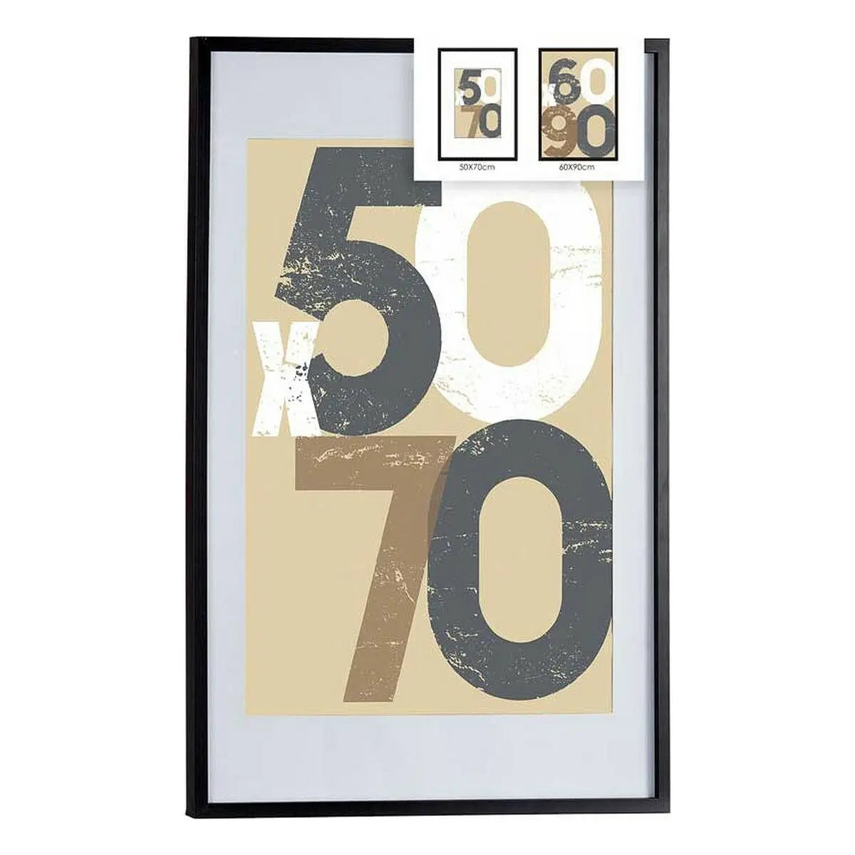Cadre photo 62,5 x 2,5 x 92,5 cm Noir Plastique Bois MDF (6 Unités) Mamm