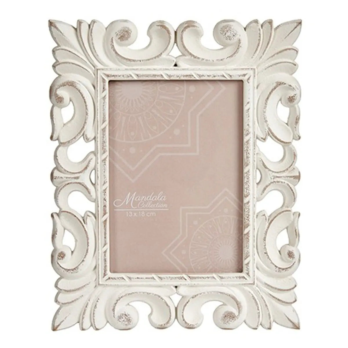Cadre photo Blanc Bois MDF 21,2 x 13 x 26,5 cm (6 Unités) Mamm