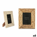Cadre photo Blanc Marron Bois de manguier Buda 22,3 x 28 x 1,5 cm (6 Unités) Mamm
