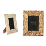 Cadre photo Blanc Marron Bois de manguier Buda 22,3 x 28 x 1,5 cm (6 Unités) Mamm