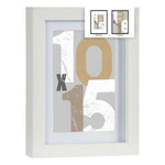 Cadre photo Blanc verre Bois MDF 16 x 21 x 2,5 cm (6 Unités) Mamm