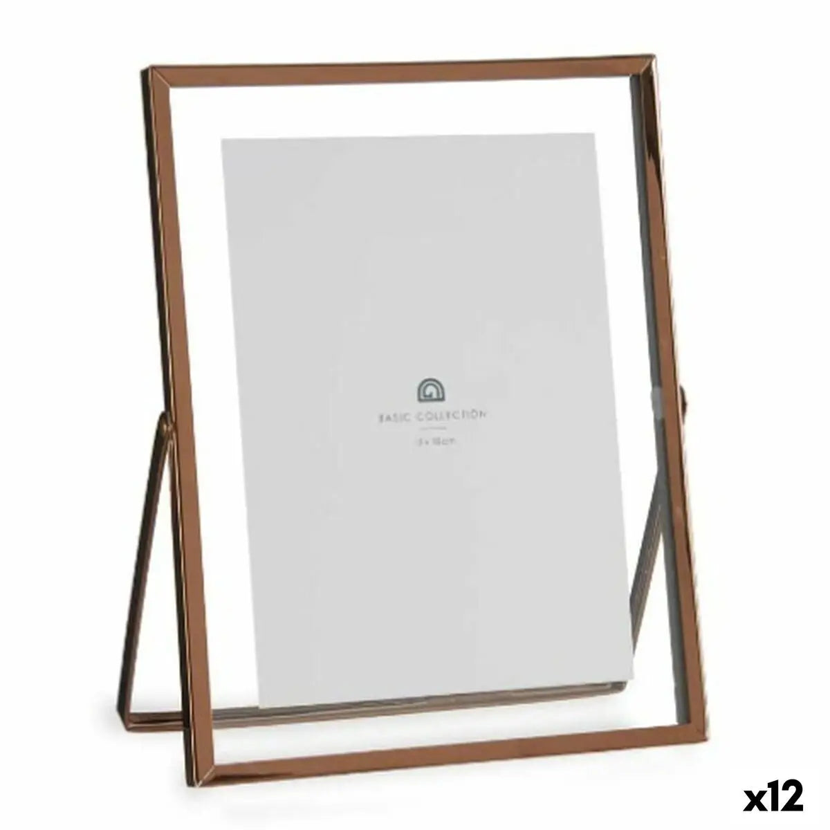 Cadre photo Cuivre Métal verre Plastique 18,5 x 1 x 23 cm (12 Unités) Mamm