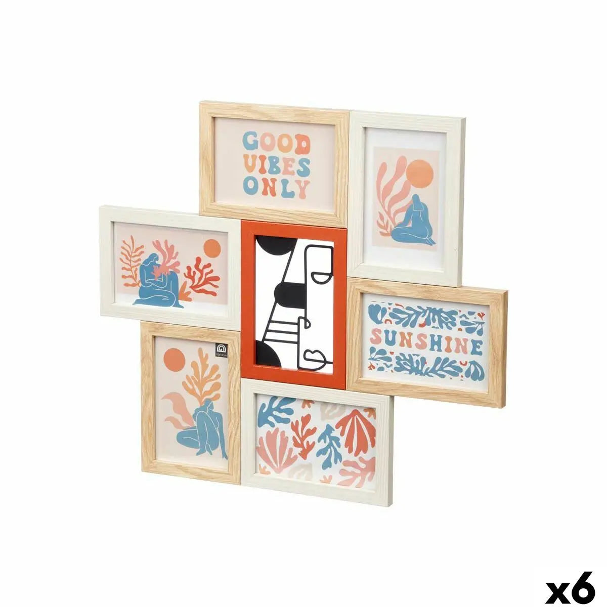Cadre photo GiftDecor 411408H Multicouleur Métal Bois MDF (6 Unités) Mamm