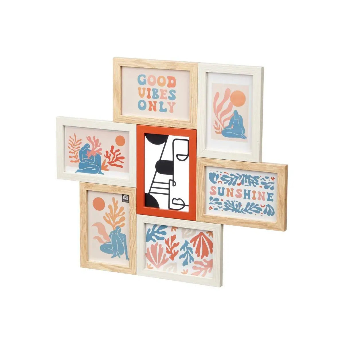 Cadre photo GiftDecor 411408H Multicouleur Métal Bois MDF (6 Unités) Mamm