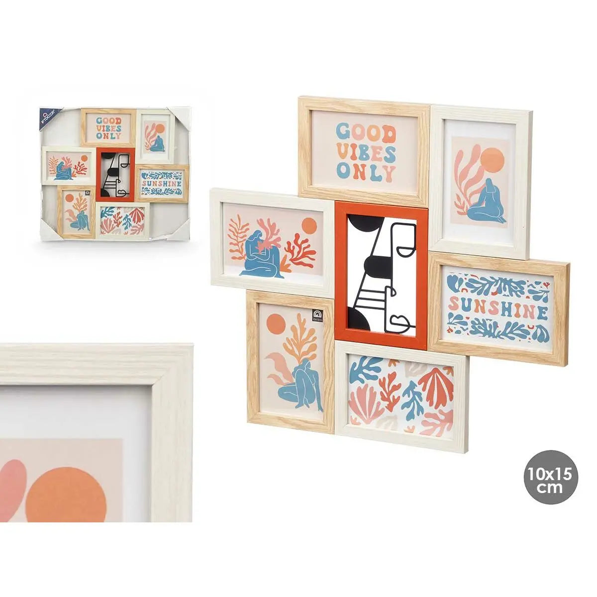 Cadre photo GiftDecor 411408H Multicouleur Métal Bois MDF (6 Unités) Mamm