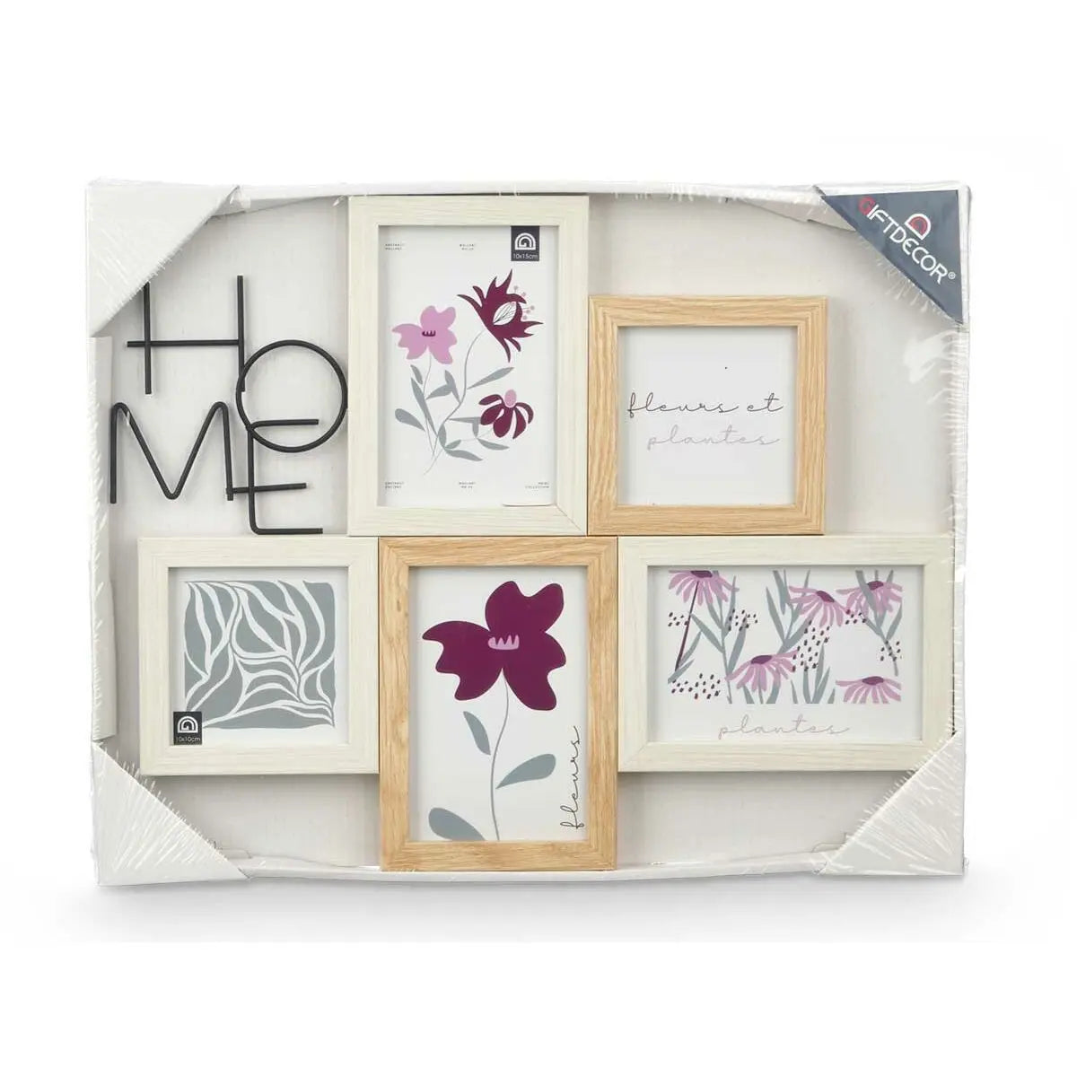 Cadre photo GiftDecor 411408K Naturel Métal Bois MDF (8 Unités) Mamm