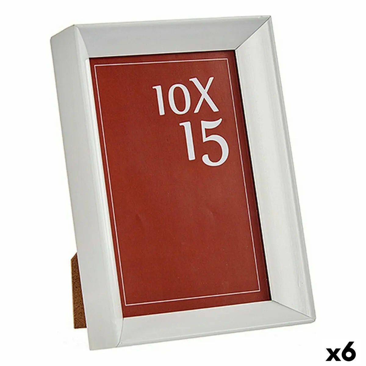 Cadre photo GiftDecor WPC0235MG-1-WH Blanc verre Plastique (6 Unités) Mamm