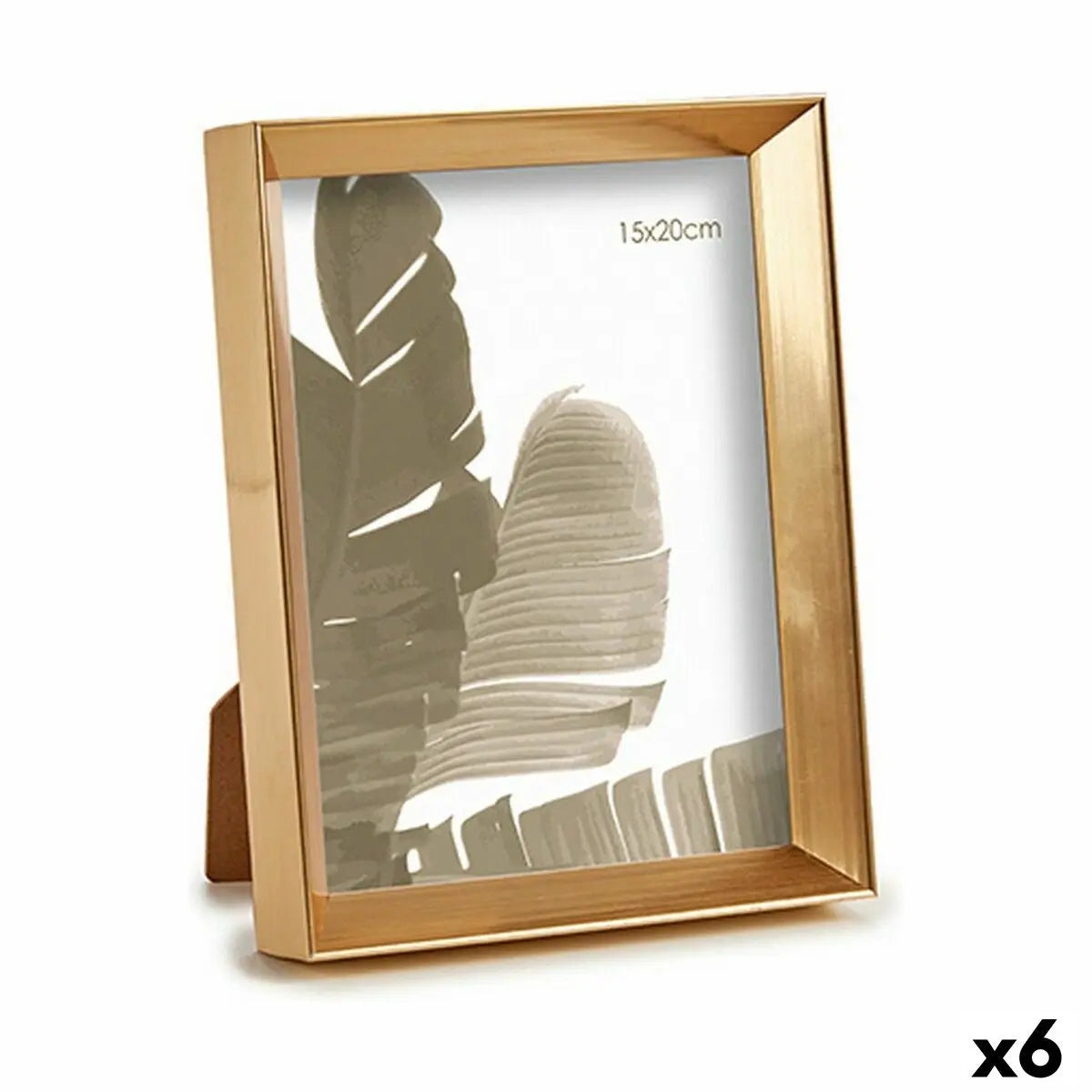 Cadre photo GiftDecor WPC0235MG-3 Doré verre Plastique (6 Unités) Mamm