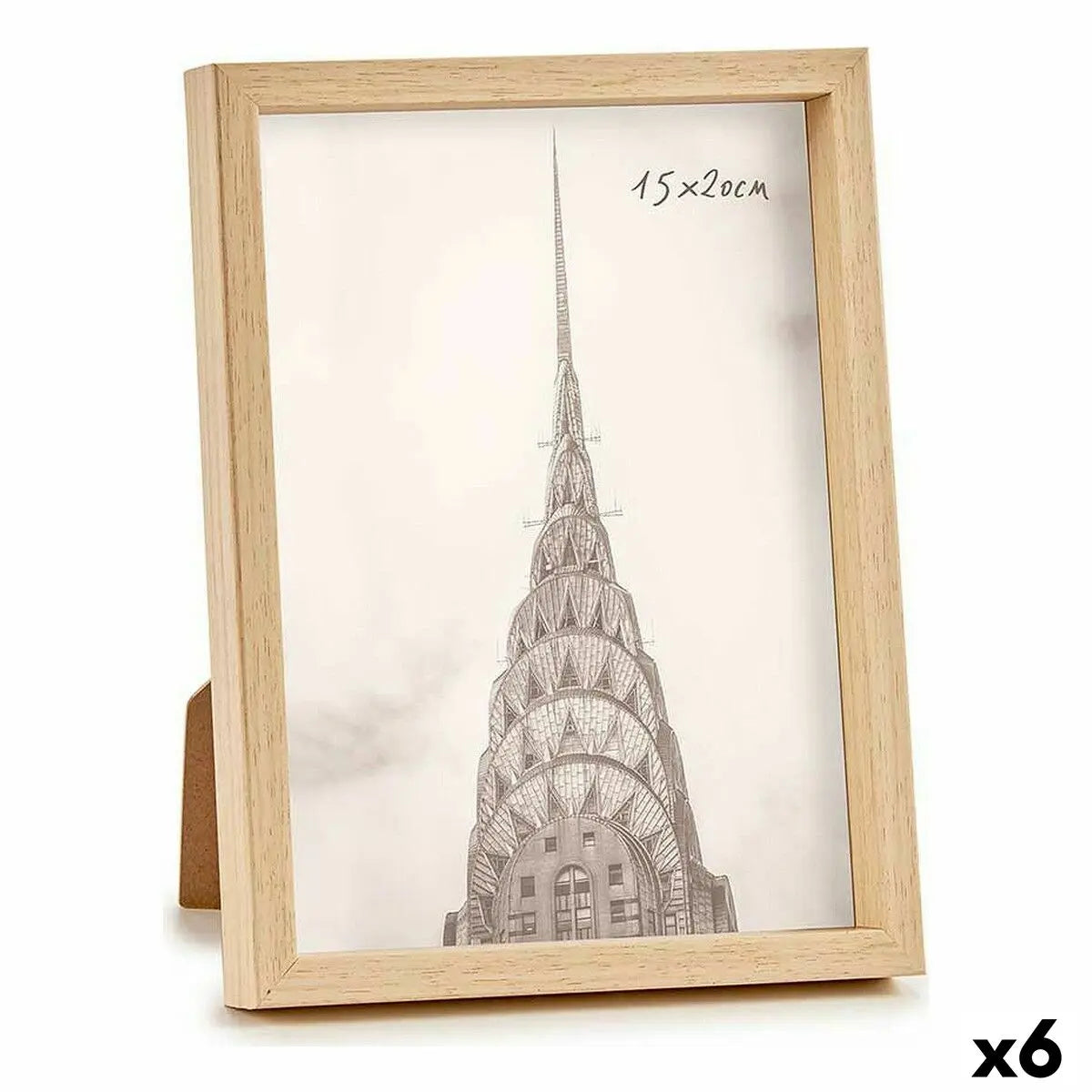 Cadre photo GiftDecor WPC1020ML-3 Marron Naturel Plastique (6 Unités) Mamm