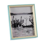 Cadre photo Verre Bleu Blanc 3 x 27 x 22 cm Bois MDF (6 Unités) Mamm