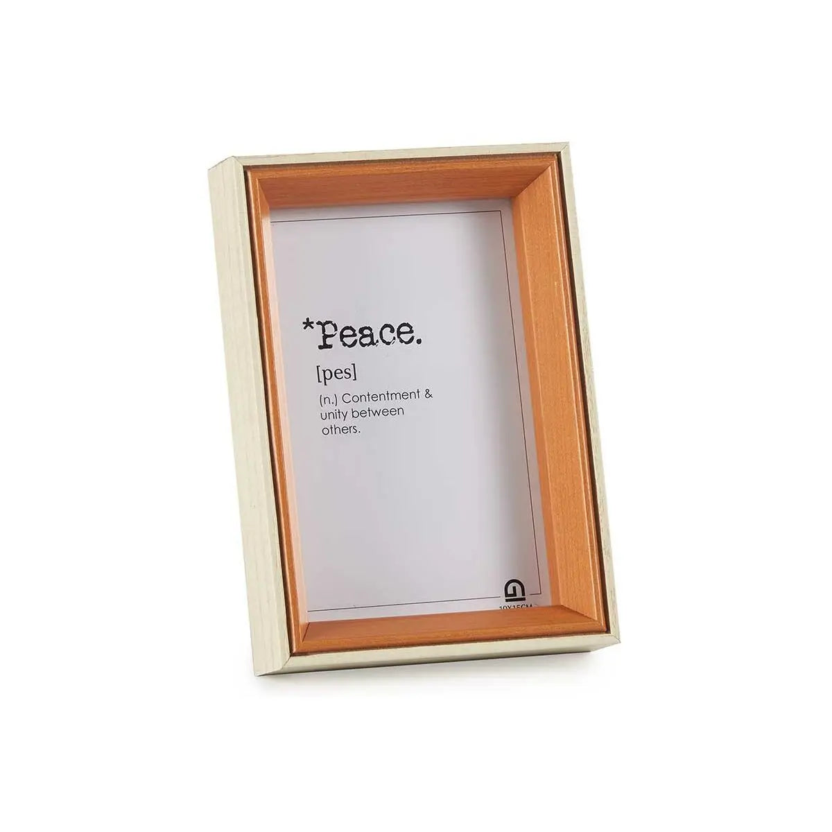 Cadre photo Verre Marron Blanc Bois MDF (12 x 17 x 3 cm) (6 Unités) Mamm