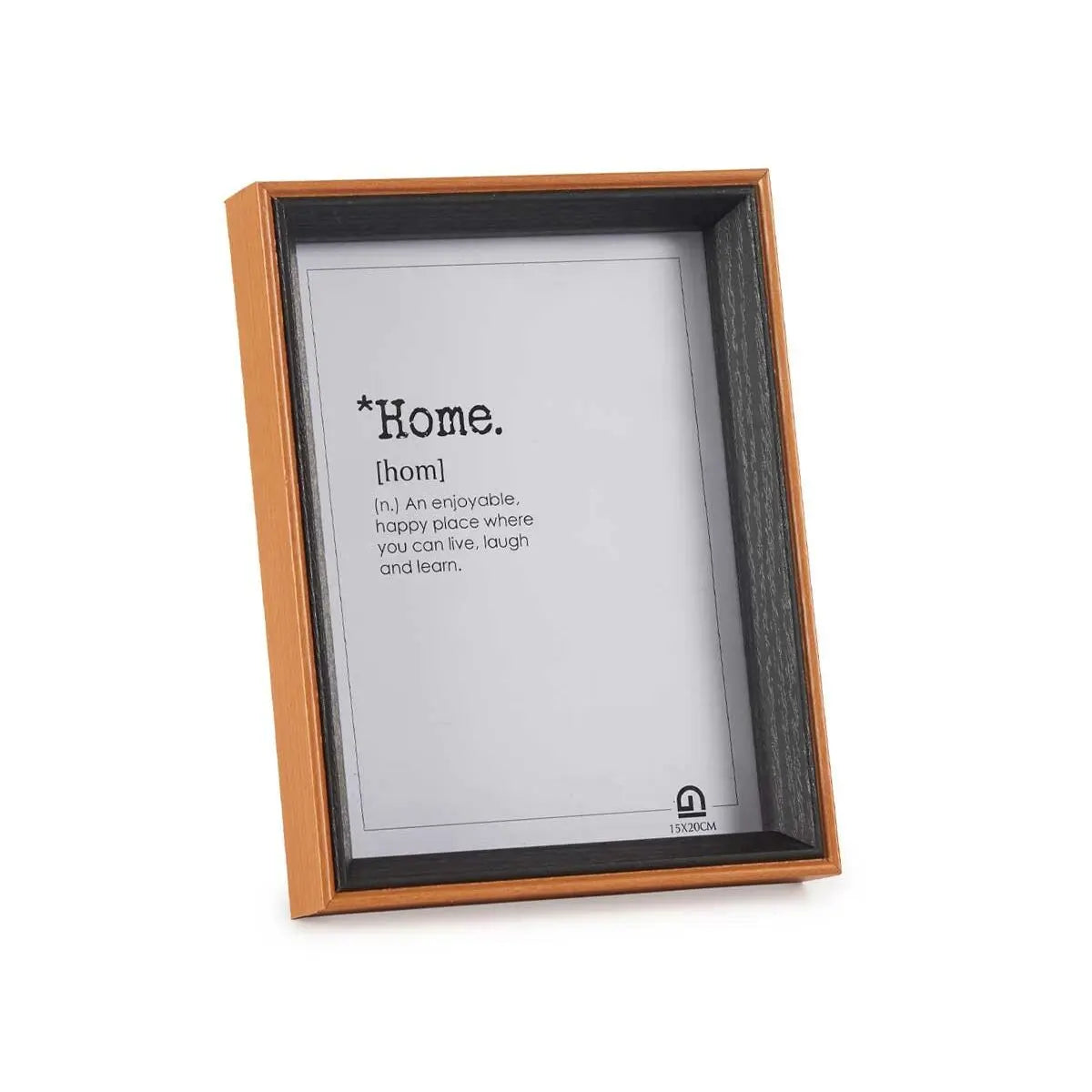 Cadre photo Verre Noir Marron Bois MDF (17 x 22 x 3 cm) (6 Unités) Mamm
