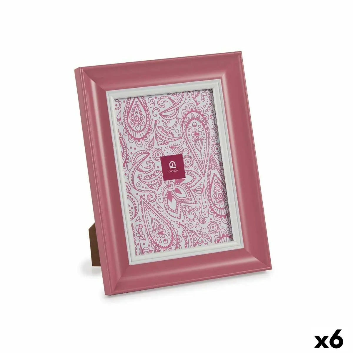 Cadre photo Verre Rose Plastique (6 Unités) (2 x 24 x 19 cm) Mamm