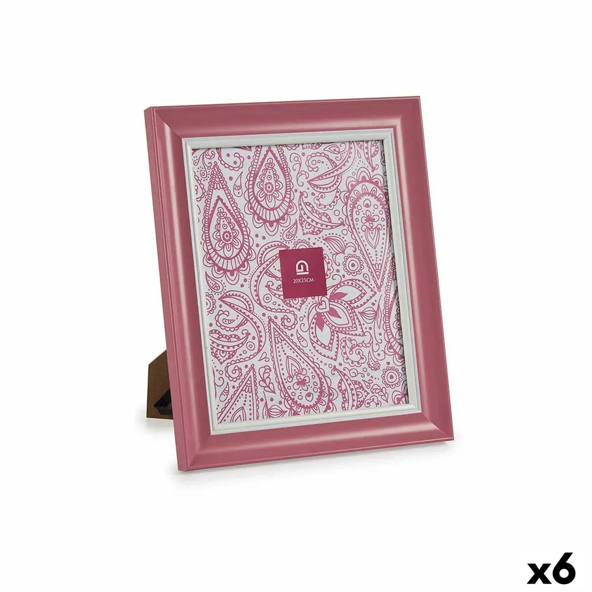 Cadre photo Verre Rose Plastique (6 Unités) (2 x 31 x 26 cm) Mamm