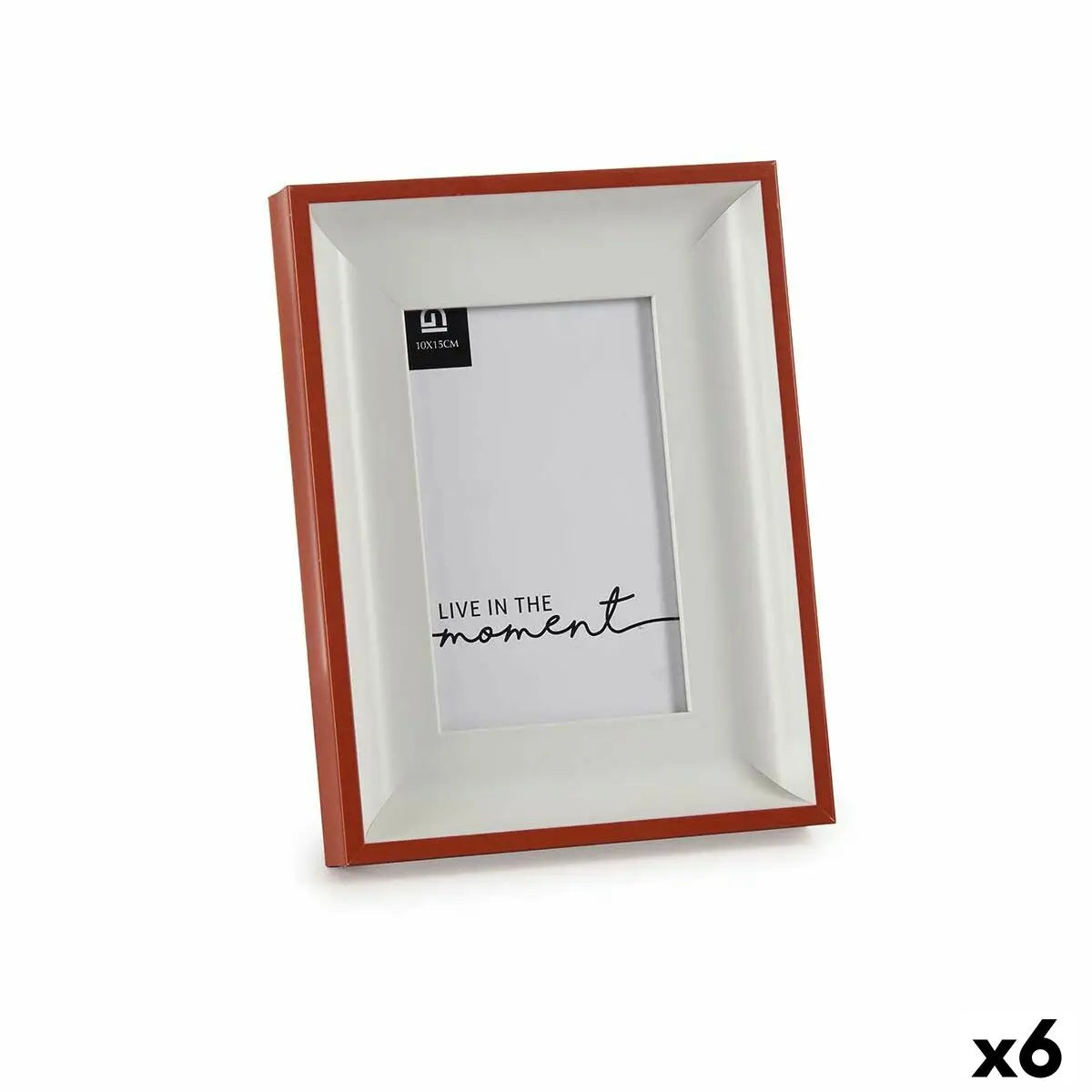 Cadre photo Verre Rouge Blanc Plastique (2,5 x 21 x 16 cm) (6 Unités) Mamm