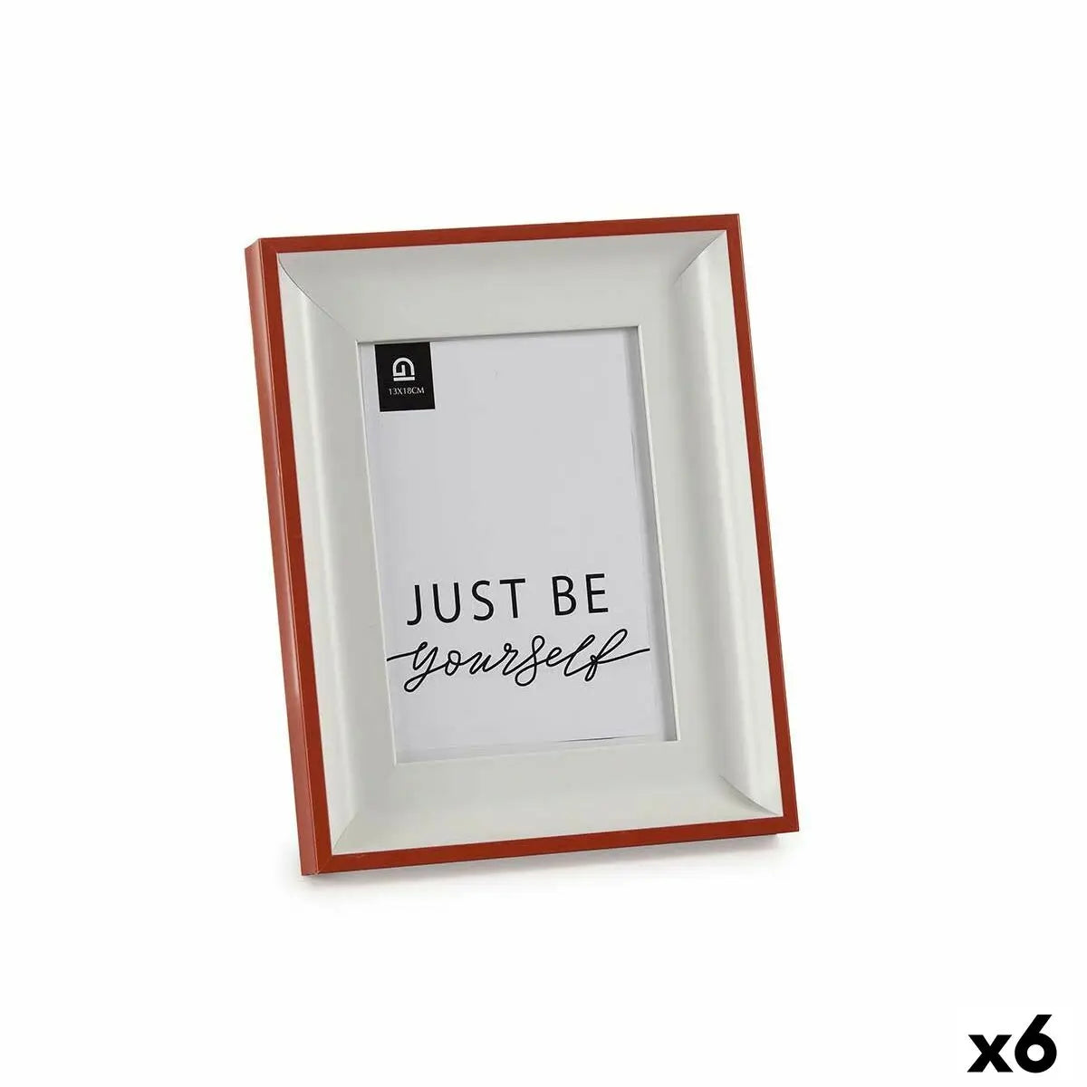 Cadre photo Verre Rouge Blanc Plastique (2,5 x 24 x 19 cm) (6 Unités) Mamm