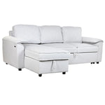 Canapé Convertible Home ESPRIT Gris clair Moderne 220 x 153 x 88 cm Bigbuy