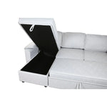Canapé Convertible Home ESPRIT Gris clair Moderne 220 x 153 x 88 cm Bigbuy