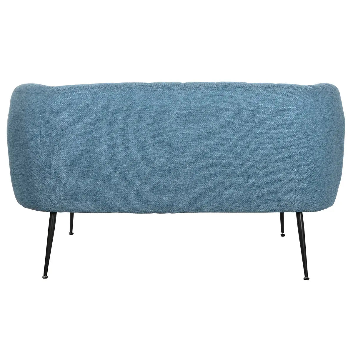 Canapé DKD Home Decor Bleu Noir Mousse Bois Métal Velours Scandi 129 x 75 x 73 cm Bigbuy