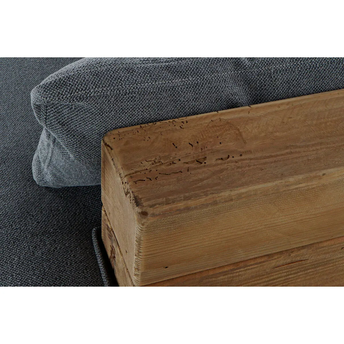 Canapé DKD Home Decor Naturel Gris Polyester Aluminium Bois Recyclé (224 x 95 x 82 cm) Bigbuy