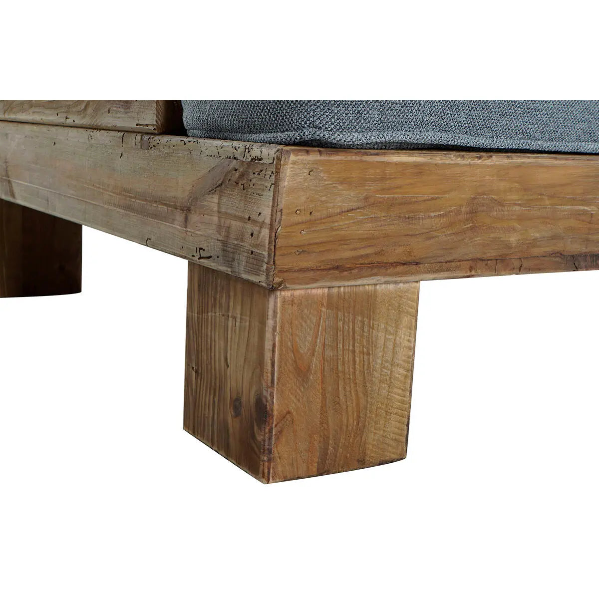 Canapé DKD Home Decor Naturel Gris Polyester Aluminium Bois Recyclé (224 x 95 x 82 cm) Bigbuy
