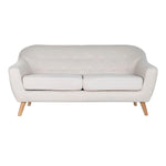 Canapé DKD Home Decor Naturel Polyester Bois d'hévéa Crème (172 x 82 x 82 cm) Bigbuy