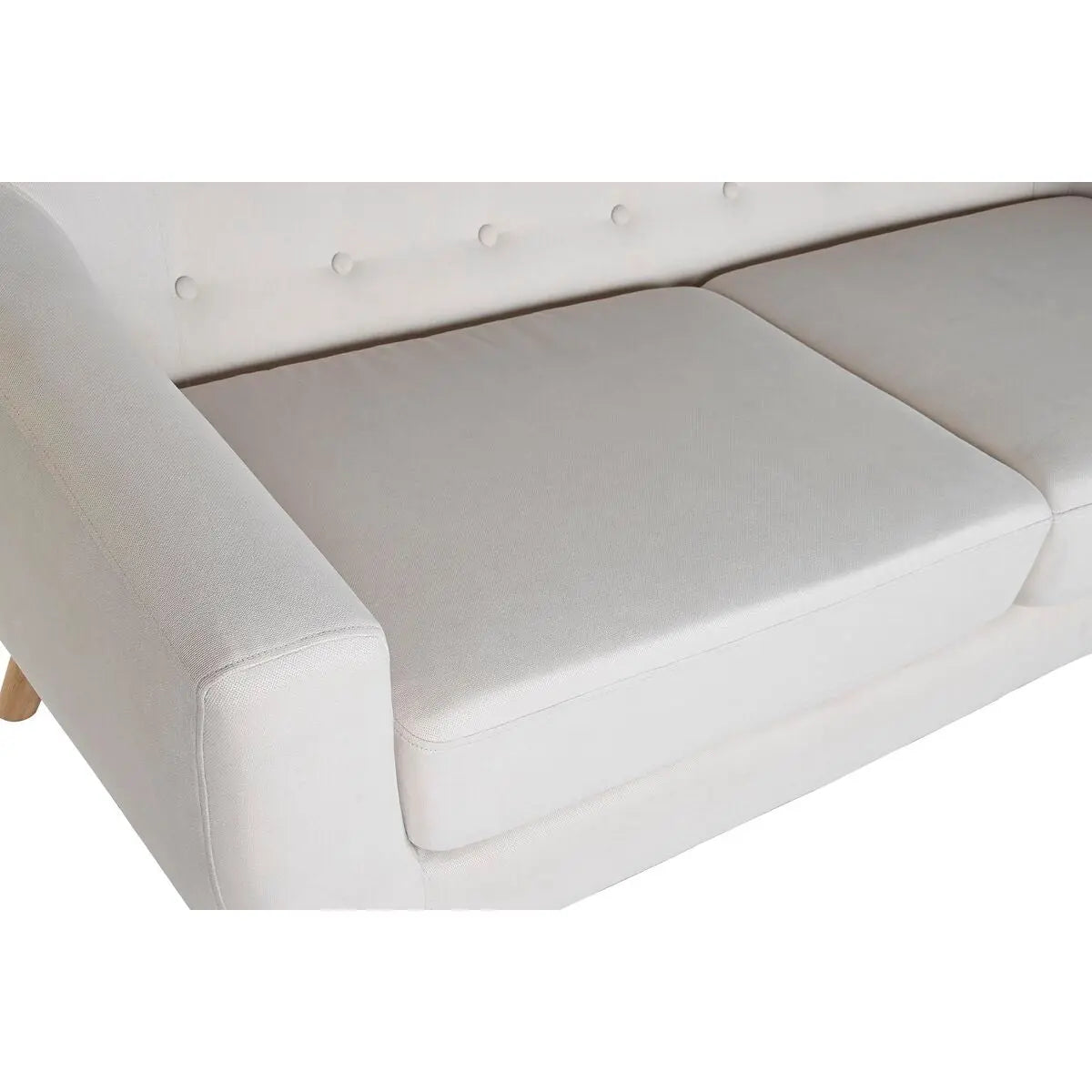 Canapé DKD Home Decor Naturel Polyester Bois d'hévéa Crème (172 x 82 x 82 cm) Bigbuy