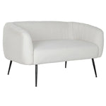 Canapé DKD Home Decor Noir Greige Mousse Bois Métal Velours Scandi 129 x 75 x 73 cm Bigbuy