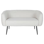 Canapé DKD Home Decor Noir Greige Mousse Bois Métal Velours Scandi 129 x 75 x 73 cm Bigbuy
