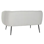 Canapé DKD Home Decor Noir Greige Mousse Bois Métal Velours Scandi 129 x 75 x 73 cm Bigbuy