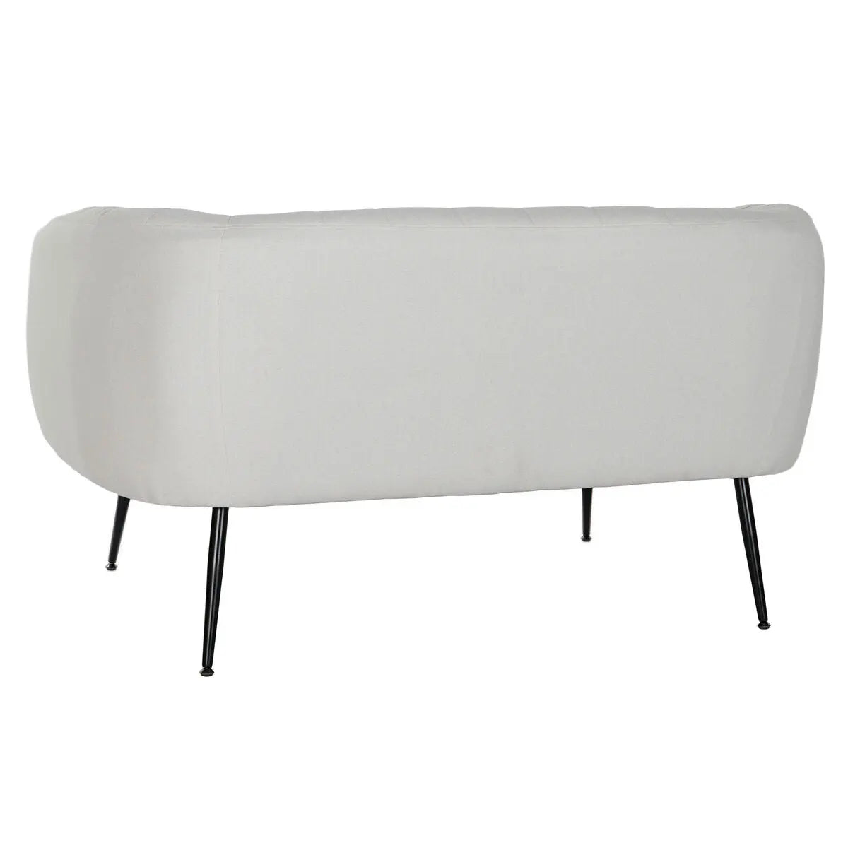 Canapé DKD Home Decor Noir Greige Mousse Bois Métal Velours Scandi 129 x 75 x 73 cm Bigbuy