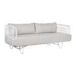 Canapé Home ESPRIT Blanc Beige Métal 180 x 66 x 66 cm Bigbuy