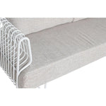 Canapé Home ESPRIT Blanc Beige Métal 180 x 66 x 66 cm Bigbuy