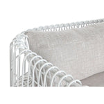Canapé Home ESPRIT Blanc Beige Métal 180 x 66 x 66 cm Bigbuy