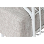 Canapé Home ESPRIT Blanc Beige Métal 180 x 66 x 66 cm Bigbuy