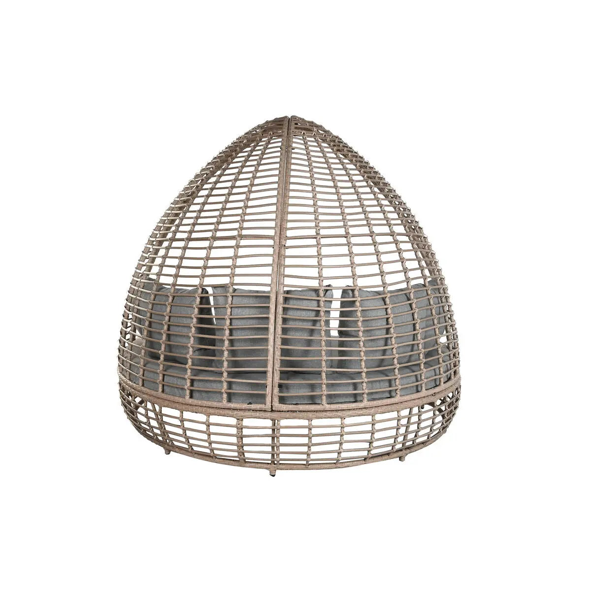 Canapé de jardin Home ESPRIT Gris foncé 198 x 168 x 168 cm Bigbuy