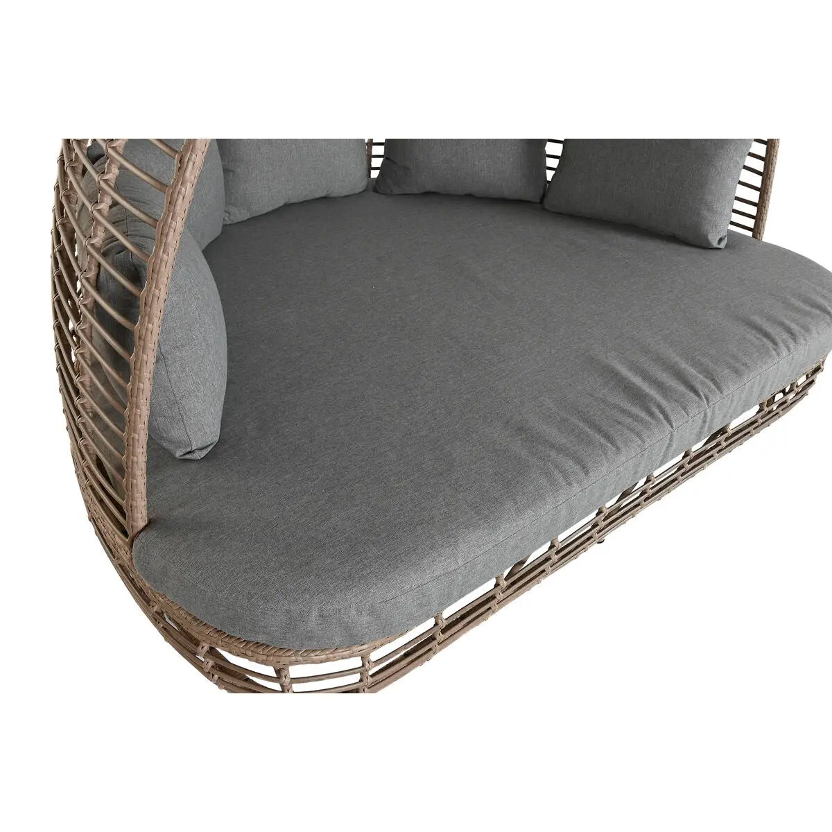 Canapé de jardin Home ESPRIT Gris foncé 198 x 168 x 168 cm Bigbuy