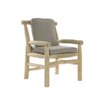 Chaise de jardin DKD Home Decor Naturel Gris clair Teck 65 x 80 x 92 cm Bigbuy