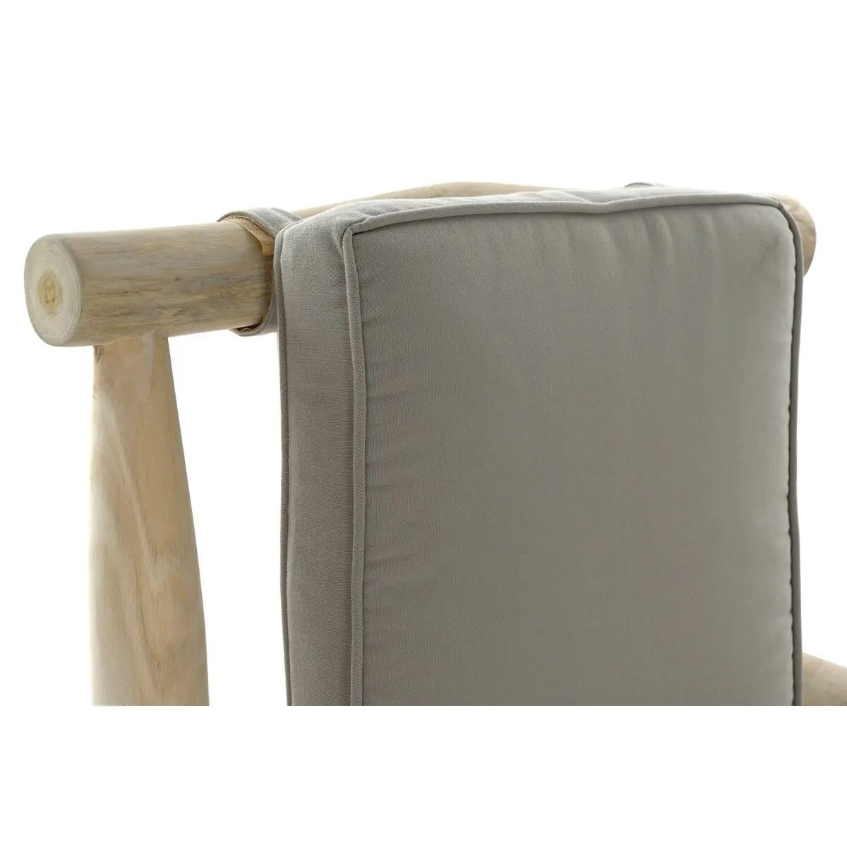 Chaise de jardin DKD Home Decor Naturel Gris clair Teck 65 x 80 x 92 cm Bigbuy