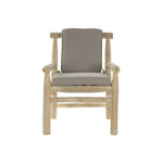 Chaise de jardin DKD Home Decor Naturel Gris clair Teck 65 x 80 x 92 cm Bigbuy