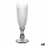Coupe de champagne Diamant Transparent Anthracite verre 185 ml (6 Unités) Mamm